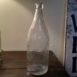 Vintage Large Blown L. HILLEMANN Soda Bottle from PHILADELPHIA PA