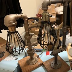 Old Steampunk Desk Lamp - Excellent Condition