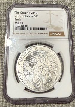 2022 St Helena S£1 MS 69