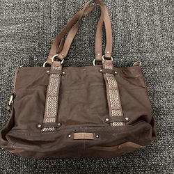 Cole Haan Jade Camden Bag Crossbody Shoulder Barrel Chestnut Brown