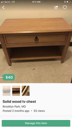Solid wood tv chest