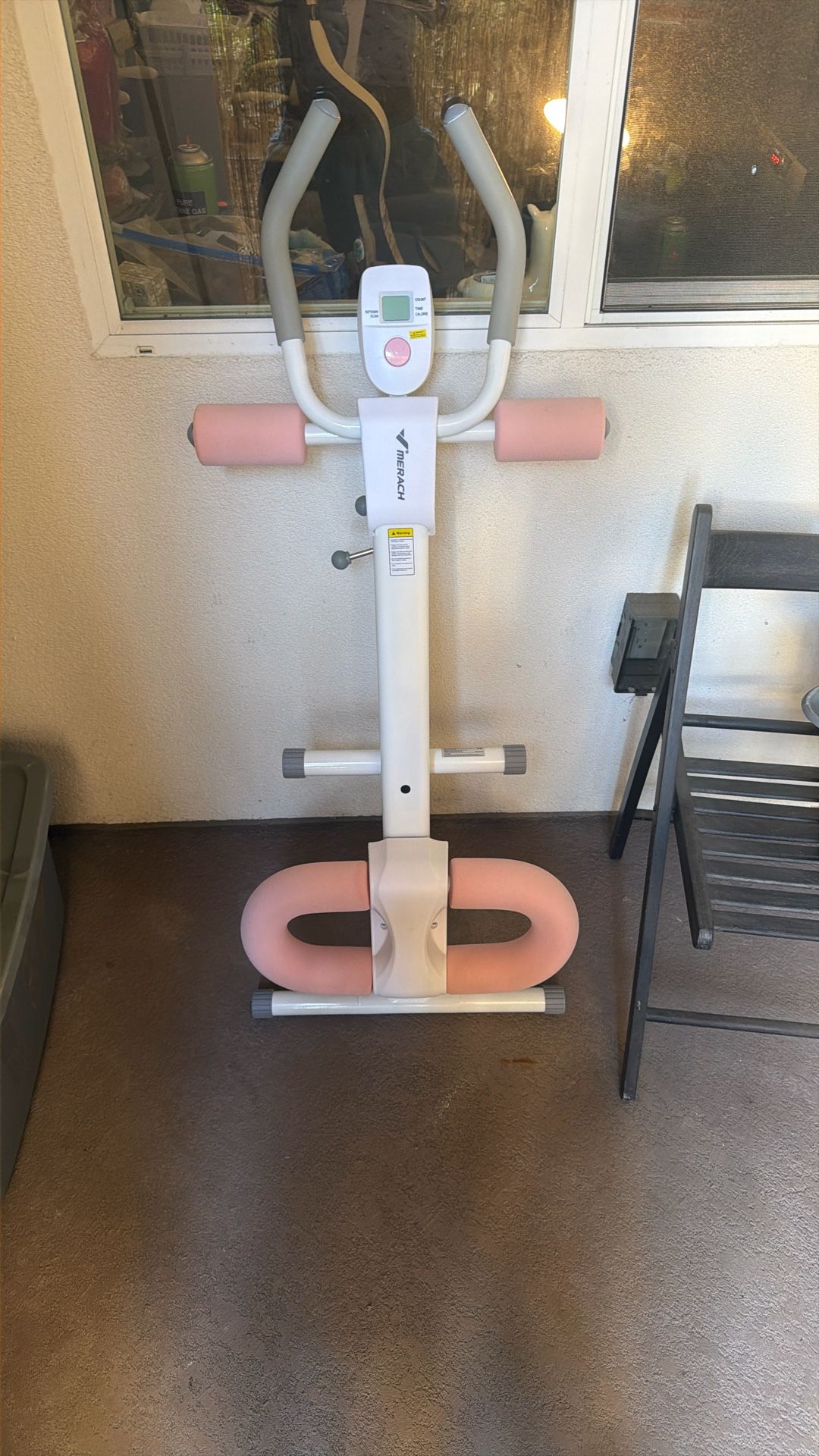 Merach Adjustable Ab Trainer Machine with LCD Monitor, Foldable Abdominal Exercise Machine Core Trainer Machine Workout for Arm, Leg, Buttocks Shaper