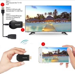 Anycast HD Wireless Display Adapter WiFi 1080P Mobile Screen Mirroring Receiver Dongle for iPhone Mac iOS Android to TV Projector Support Miracast Air