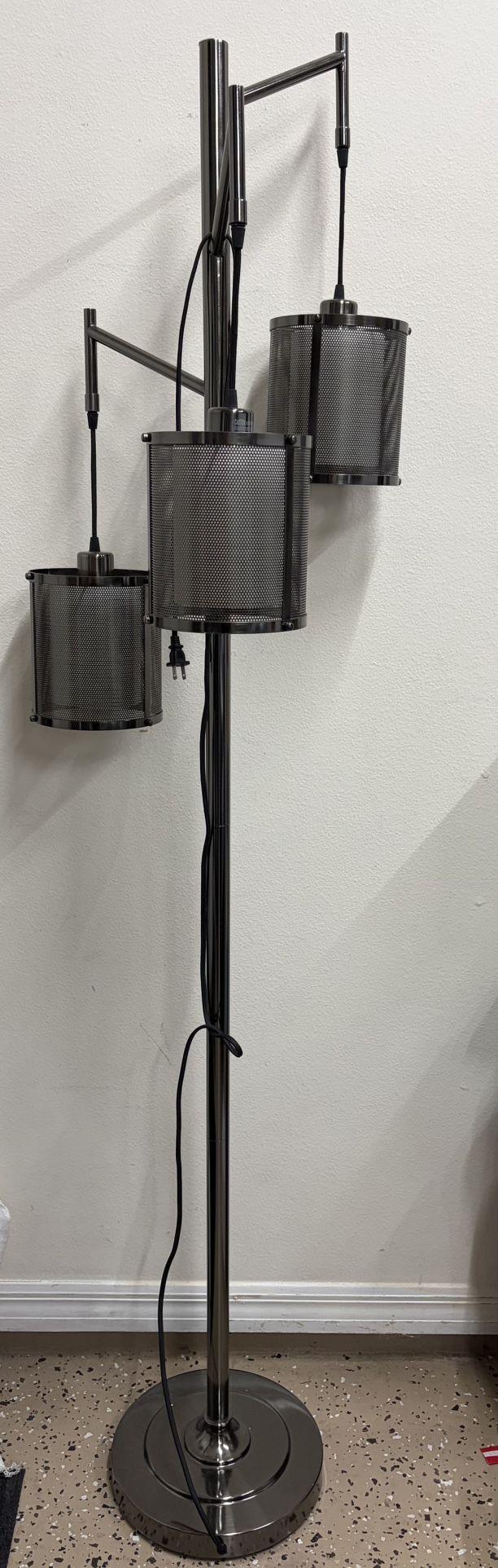 Beautiful 75” Gunmetal Grey Heavy Floor Lamp