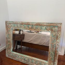 Beautiful Hand-Craved Indonesian Mirror