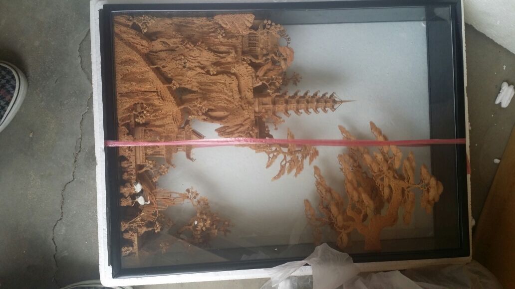 Cork art made by hand in China