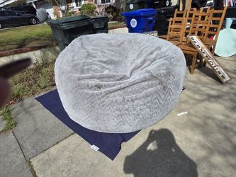 Gray extra large bean bag chair