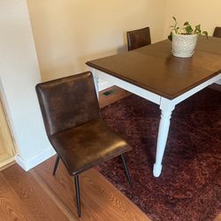 4 Leather Kitchen Chairs
