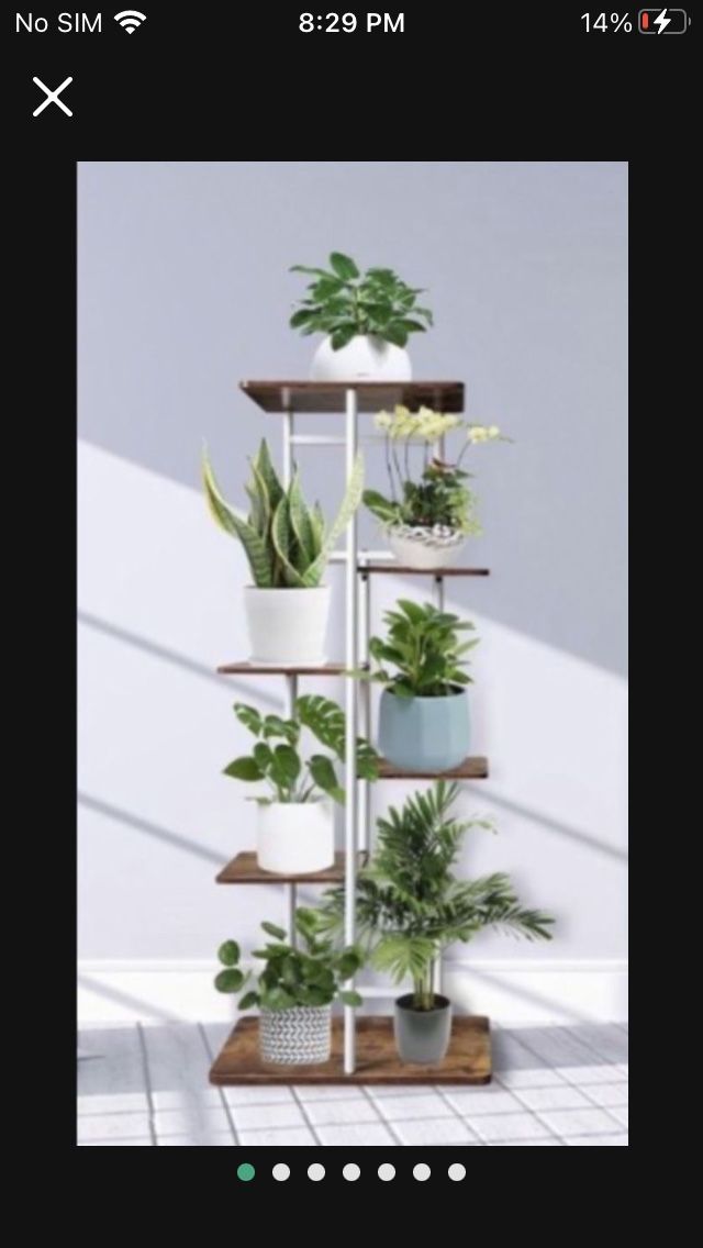 Plant Stand with Grow Lights Multiple Flower Planter Pot Holder Shelf Rack Display for Patio Garden Corner Balcony Living Room 