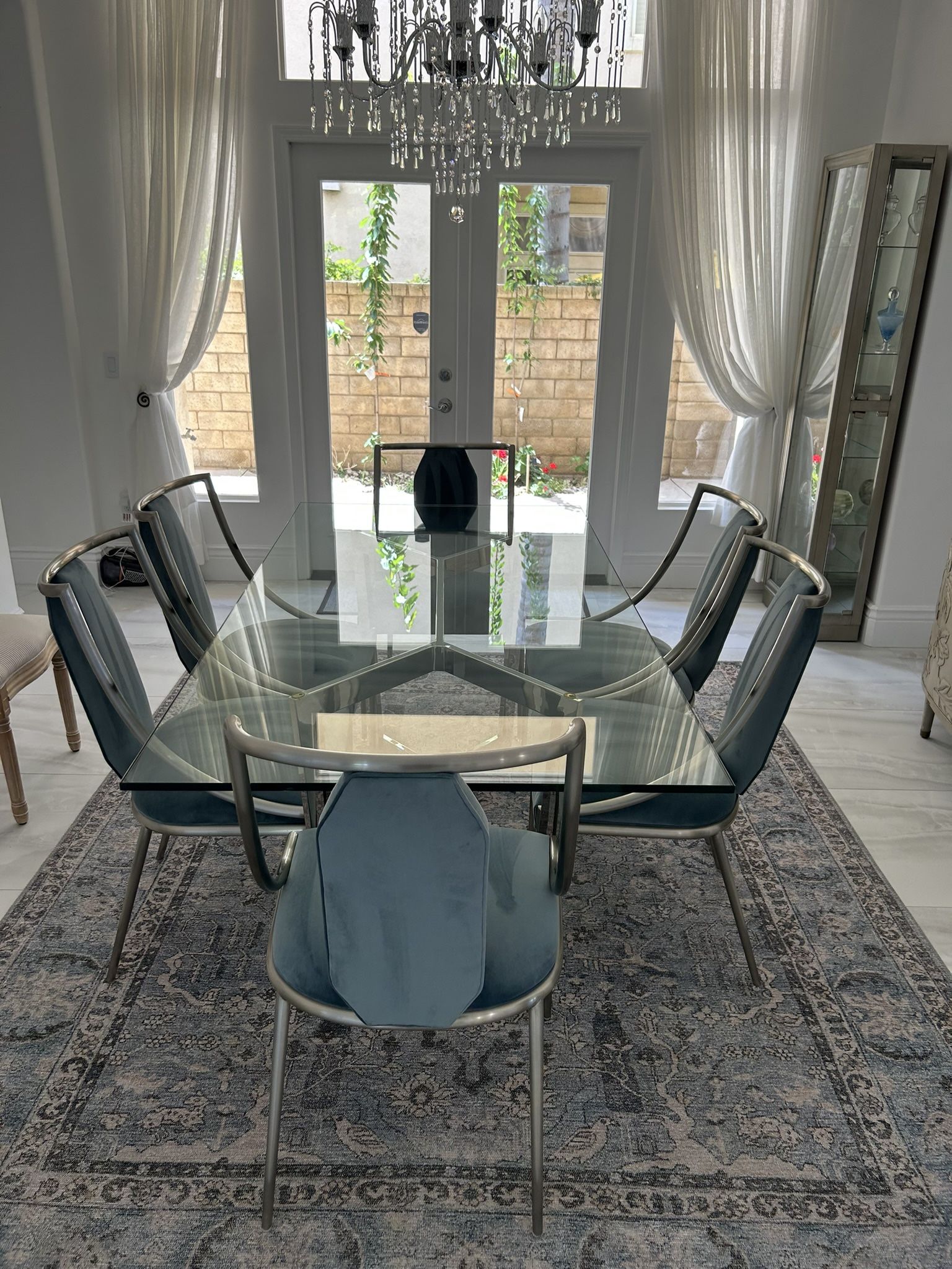 Glass Table With 6 Chairs