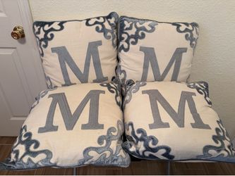 Pier 1 “M” Decorative Pillows