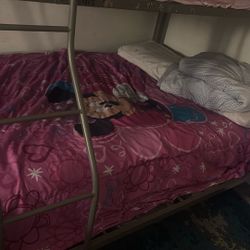 FREE Metal Bunk Bed (SHEETS,PILLOWS,MATTRESSES,BLANKETS NOT INCLUDED)