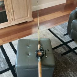 7 ft.  Solid Fiberglass Rod, Daiwa Sealine  47 Reel For Saltwater Fishing 
