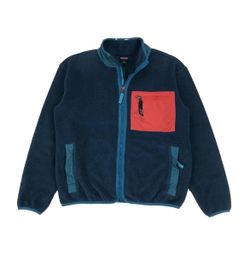 Patagonia Synchilla Fleece Jacket Youth Large L 12 Kids Blue Full Zip Vintage