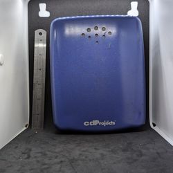 CDProjects Hard Shell Storage Case Metal 12 Sleeves 24 Disks Blue 