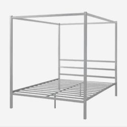 Canopy platform bed Sliver Queen 