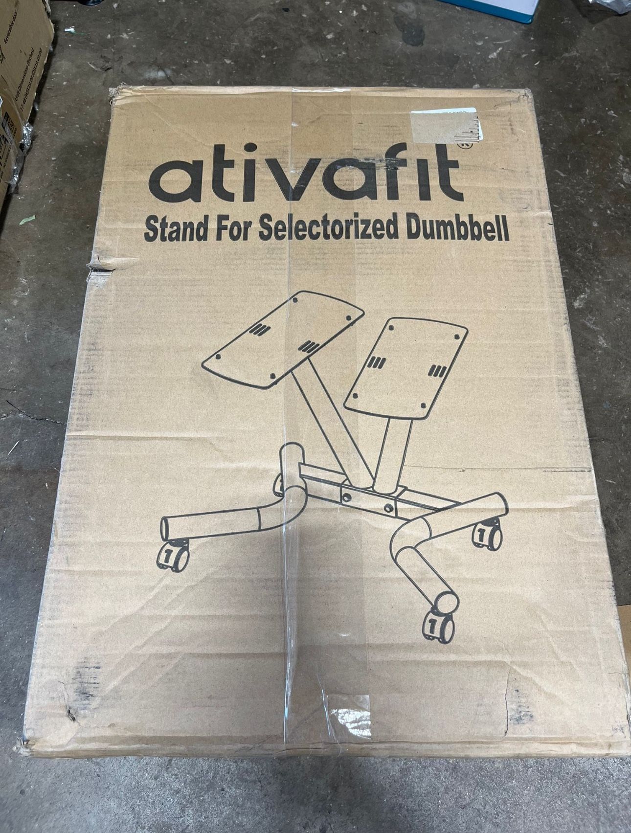 Ativafit Adjustable Dumbbell Stand Fitness Dial Dumbbell Rack with Adjustable Belt for Home Gym Set