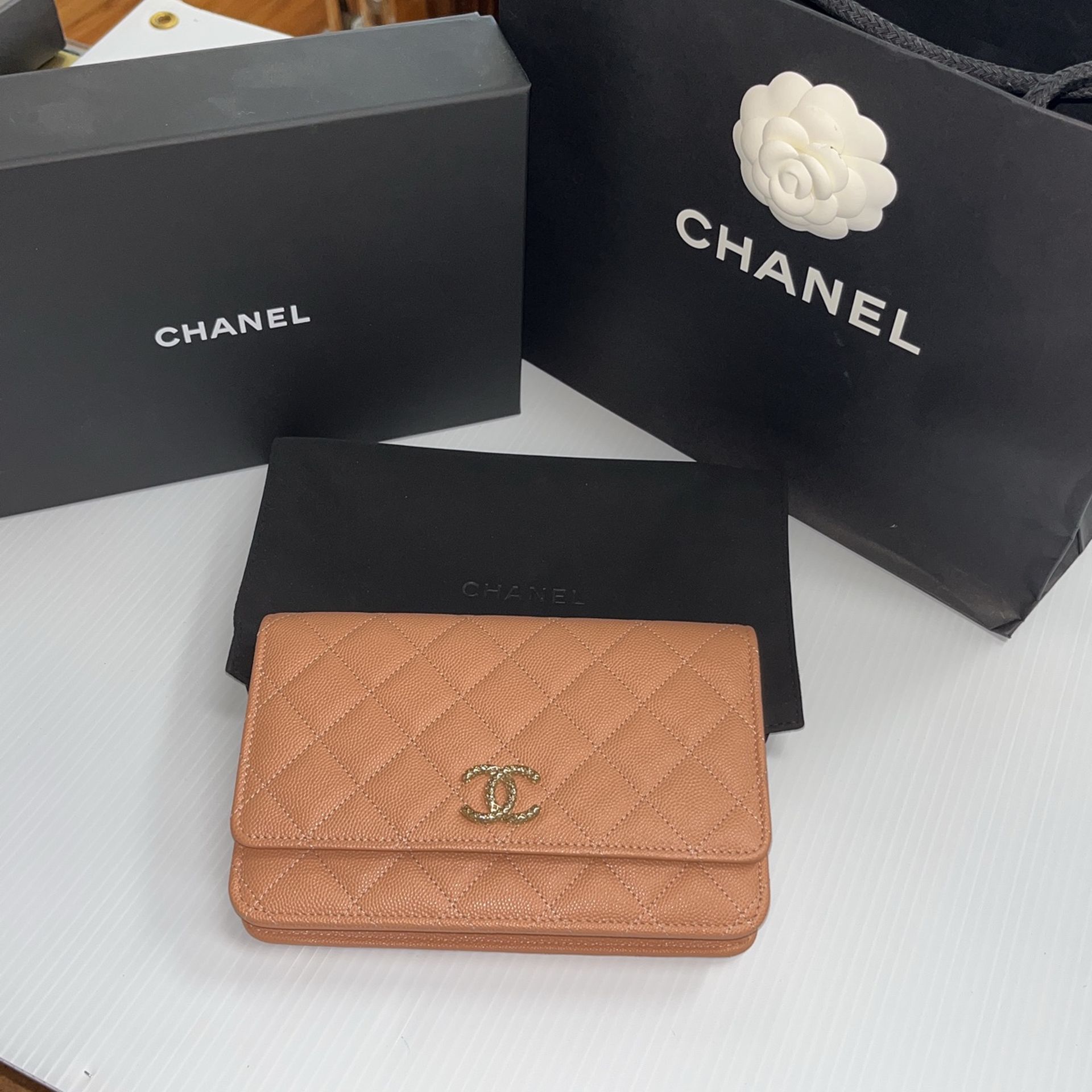 Chanel Purse, With Store Bag, Box And Dust Bag, In Great Condition, Entrupy Verified