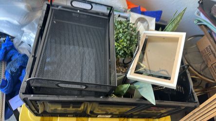 Black Mesh Desk Paper Tray Organizer