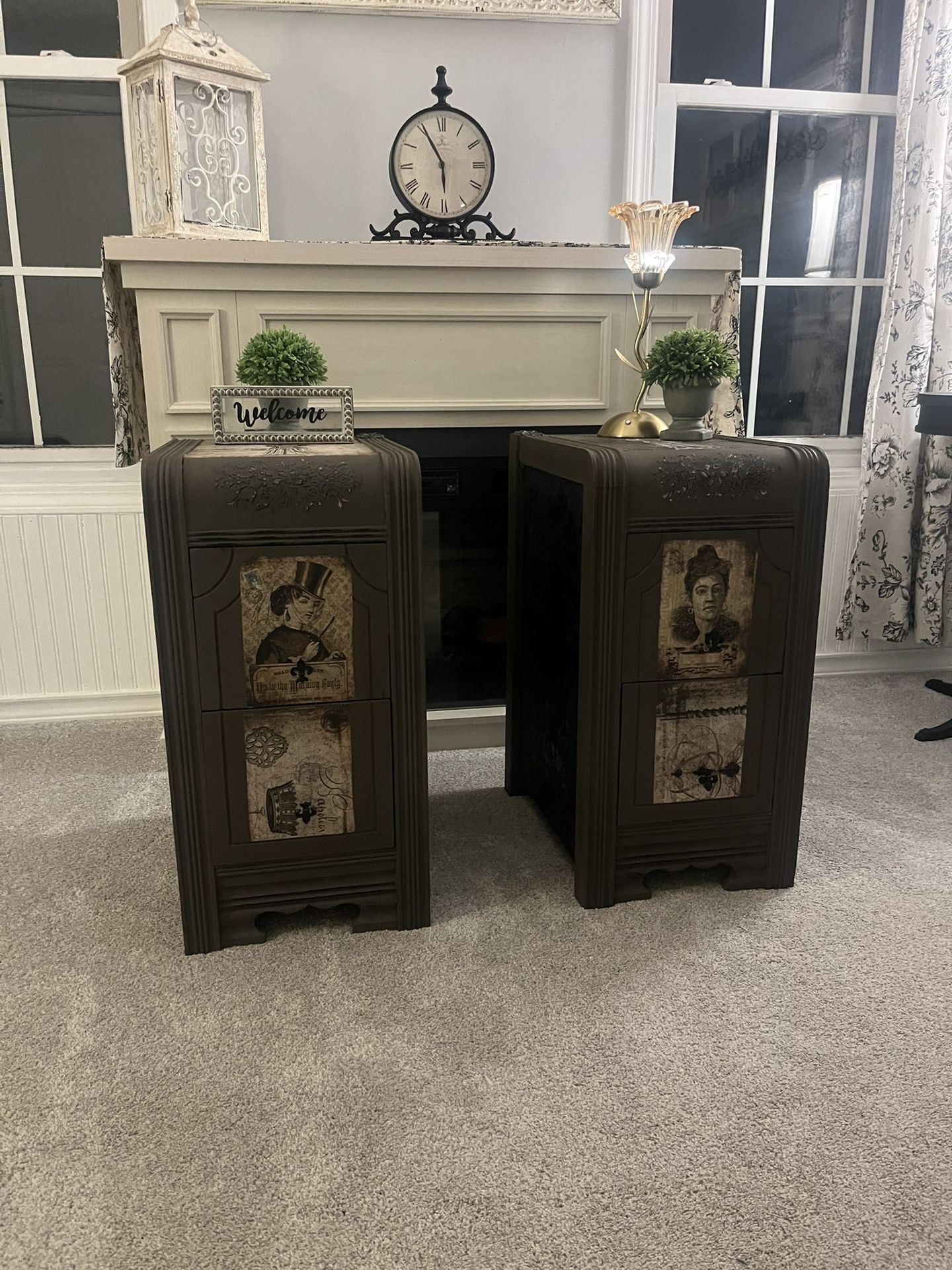 Beautiful  Waterfall Nightstands 