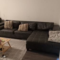 Black Sectional Leather Sofa