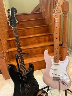 Squier Classic Vibe Stratocaster (Mint) and FSR Standard Stratocaster