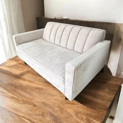59” Modern Channel Tufted Loveseat