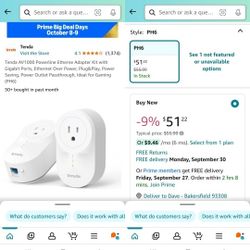 TENDA POWERLINE ETHEREN ADAPTER KIT (PERFECT FOR GAMING)