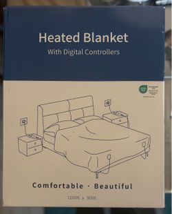 Heated Blanket with Digital Controllers 100x90
