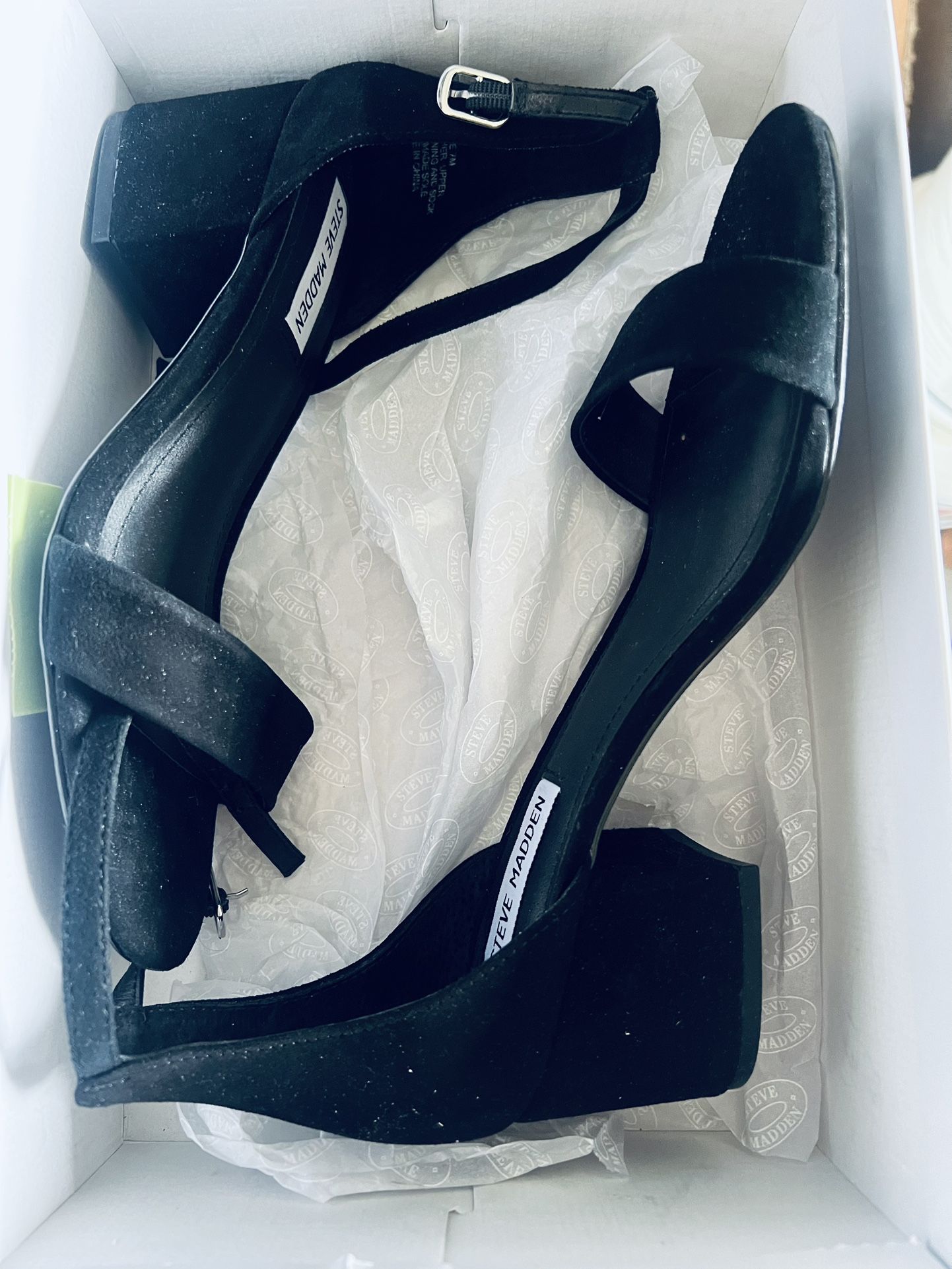 Steve Madden black suede heels
