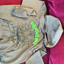 Spider Hoodie Size:L, Brown And Green  