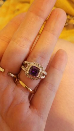 Silver, goldfilled ring.