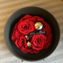 roseonly. Preserved Rose with Metal Ball in a Box Forever Flowers