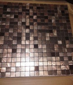 Peel & Stick Metal Mosaic Wall Tile - 10 Pack