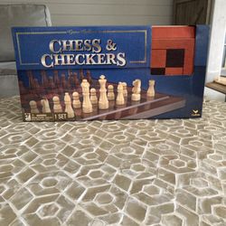 NEW!  Cardinal Game Gallery Chess & Checkers Wood Set