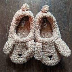 Zara Brown Fleece Puppy Slippers 