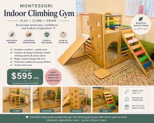 Montessori Indoor Climbing Gym | Solid Wood | Excellent Condition