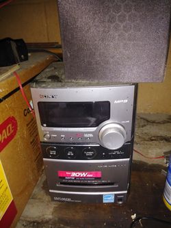 CD cassette radio with two speakers