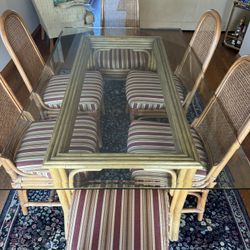 Vintage Glass Dining Table