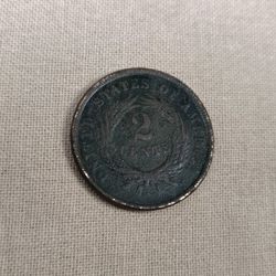 1864 Two Cent Coin. 