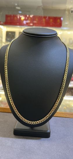 Solid 10KT YELLOW GOLD CUBAN CHAIN