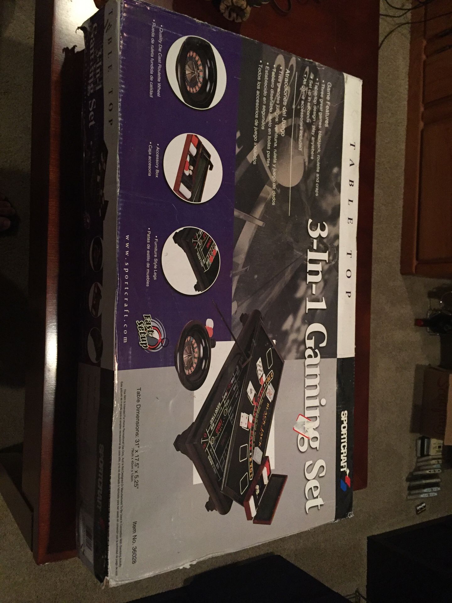 Sportcraft 3 in 1 table gaming set