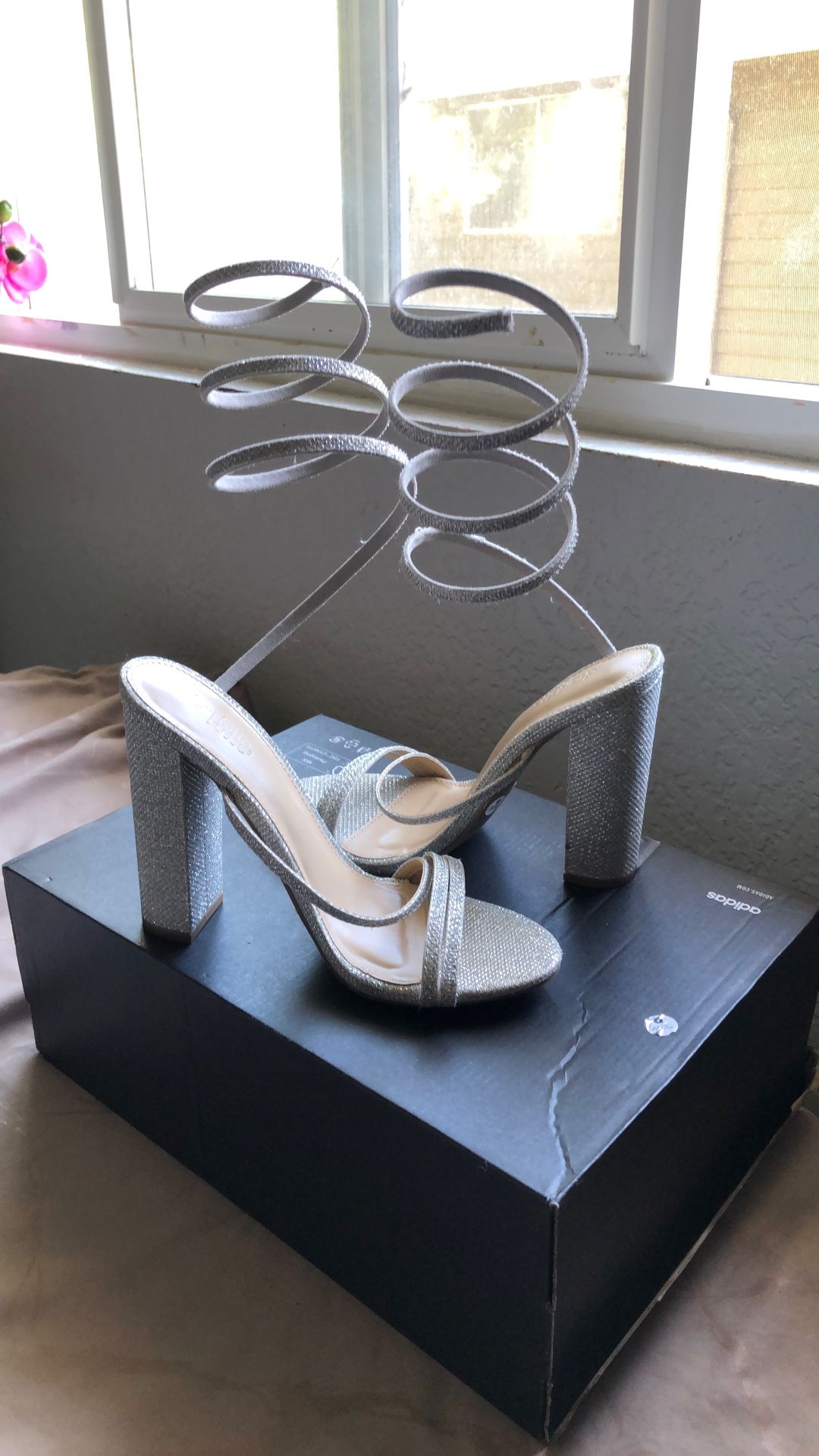 charlotte russe silver heels