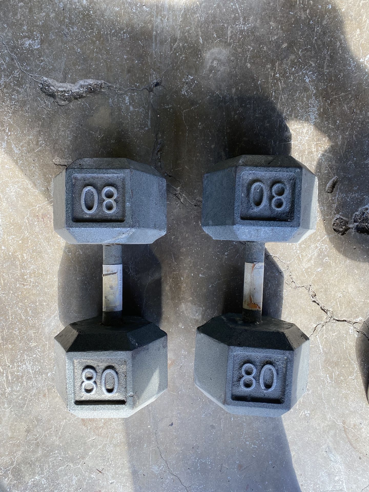 80 pound dumbells