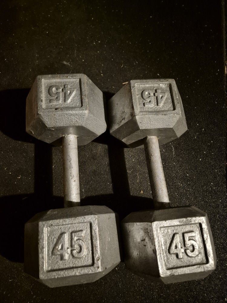 45lbs Dumbells WEIGHTS