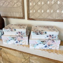Set of 4 Decorative Storage Boxes