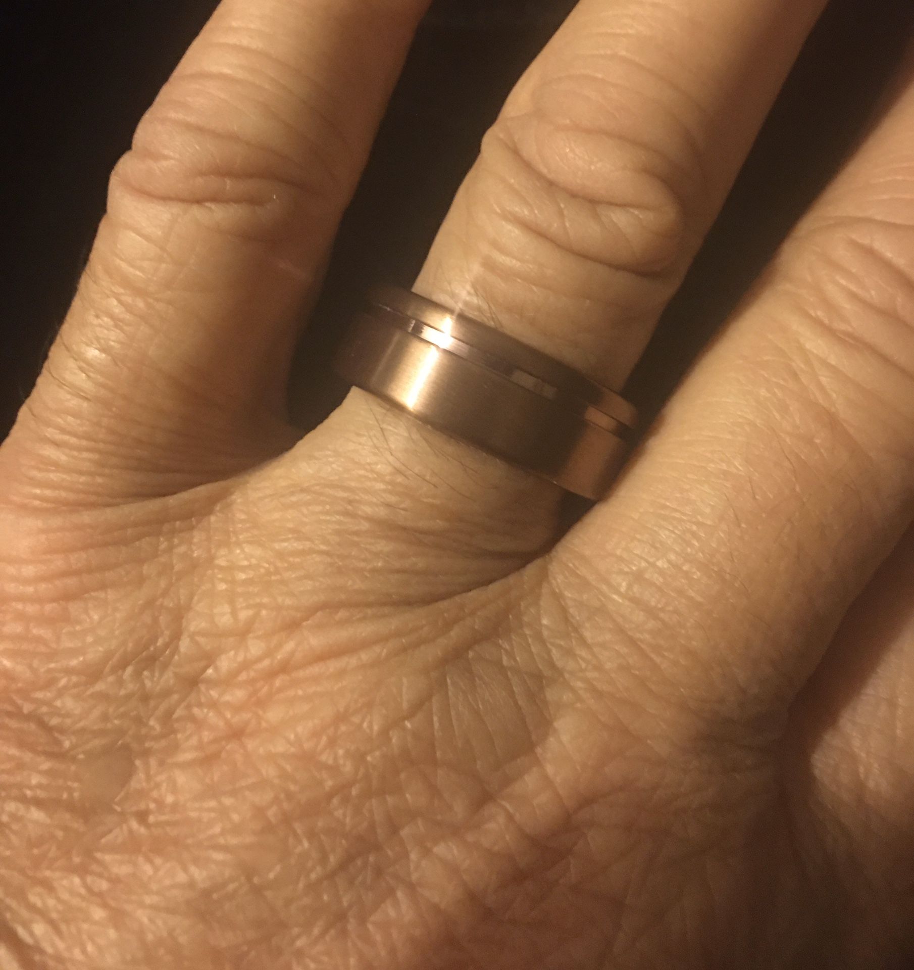 Stainless Steel Bronze Plated Wedding Band