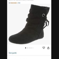 Bearpaw Women's Haille Boots, Black Suede, Rubber Was $60 + Tax