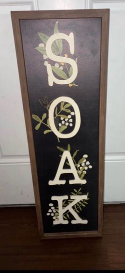 Soaked bathroom decor