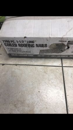 Coiled roofing nails